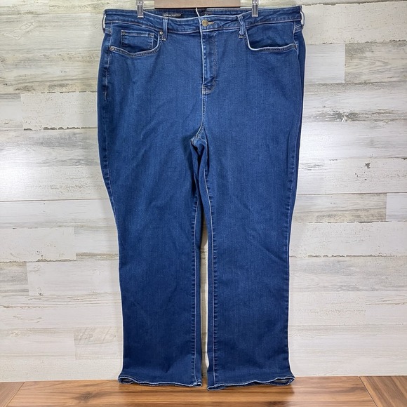 NYDJ Womens‎ Blue Barbara Bootcut Lift Tuck Technology Jeans Size 24W - Picture 1 of 6